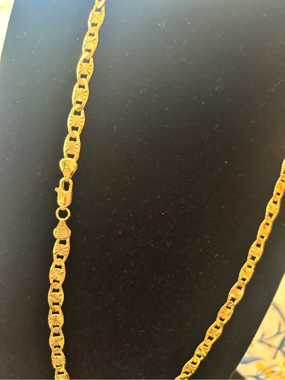 Gold Link Chain Necklace - Bright Yellow Gold Tone